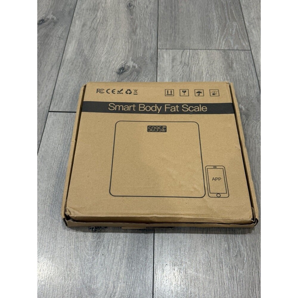 Smart Body Fat Scale Bluetooth BMI Digital Bathroom Scale 400 lb App Black